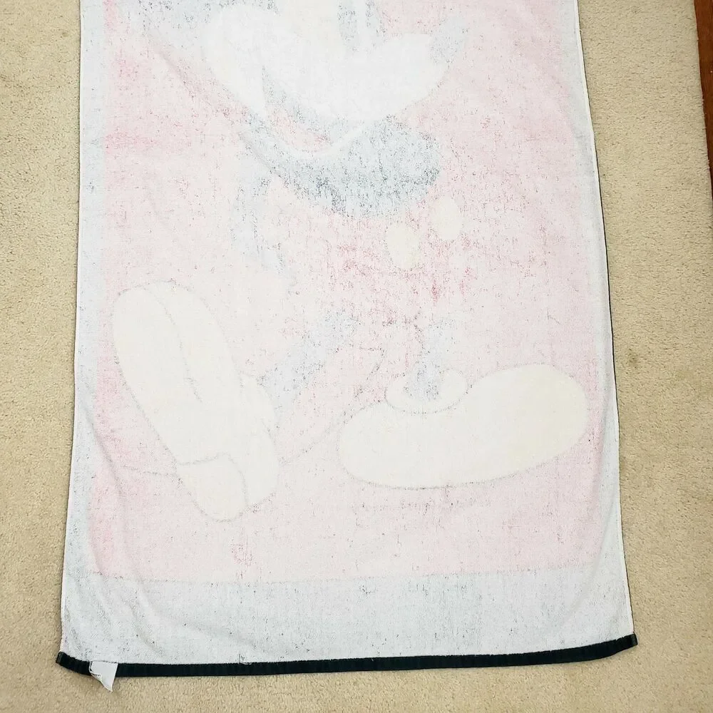 Sherry Mickey Mouse Beach Towel Myrtle Beach The Walt Disney Black Red Vintage